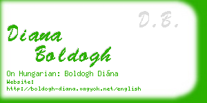 diana boldogh business card