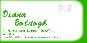 diana boldogh business card